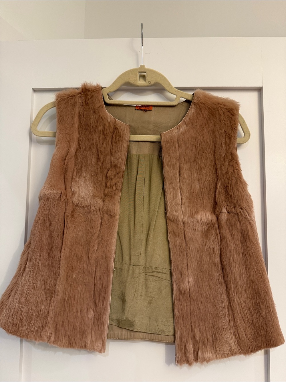 Chan Luu Fur Vest in Light Brown